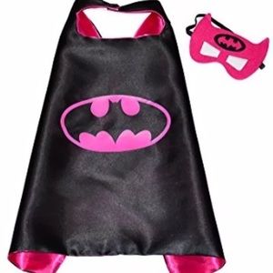 Pink Batman Cape Batgirl costume & mask